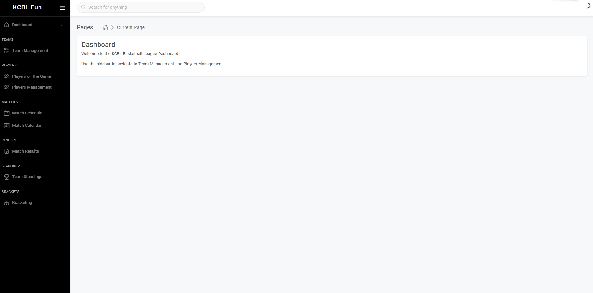 KCBL Fun � League CMS